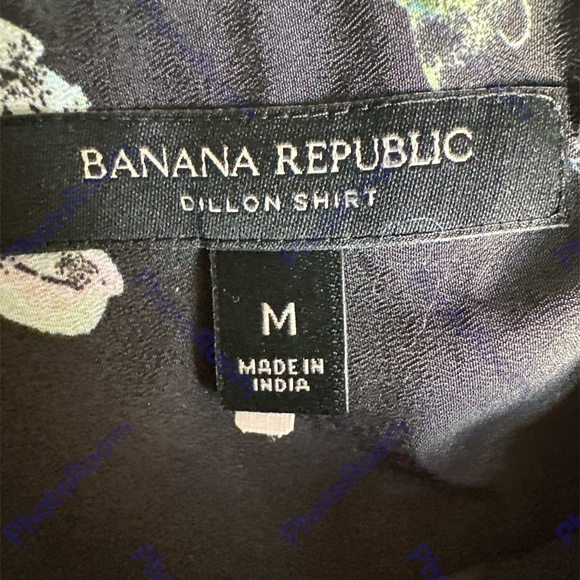 Banana Republic Women's Gray Floral Long Sleeve Button Blouse Medium - Picture 6 of 6